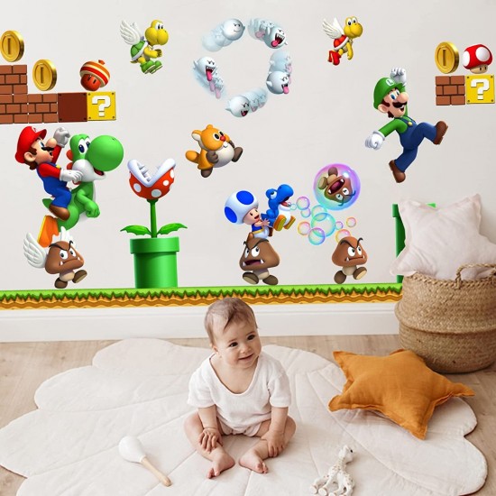 Sticker decorativ cu Mario, 110 cm, 1112STK Sticker decorativ cu Mario, 110 cm, 1112STK