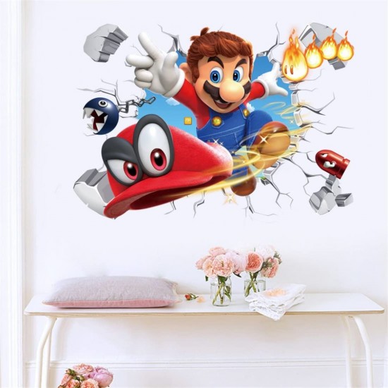 Sticker decorativ cu Mario, 70 cm, 1105STK Sticker decorativ cu Mario, 70 cm, 1105STK