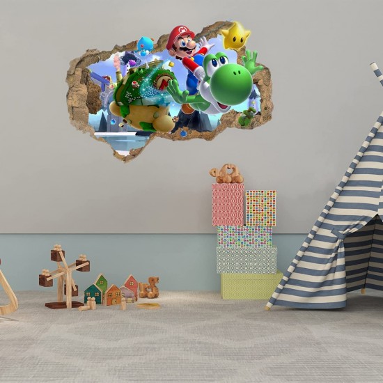 Sticker decorativ cu Mario, 70 cm, 1108STK Sticker decorativ cu Mario, 70 cm, 1108STK