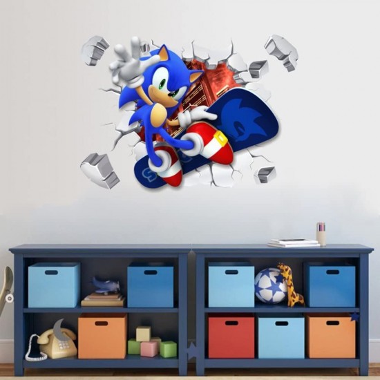 Sticker decorativ cu Sonic, 70 cm, 1118STK Sticker decorativ cu Sonic, 70 cm, 1118STK