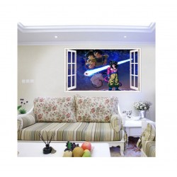 Sticker decorativ, fereastra 3D,  Dragon Ball, 85 cm, 1025STK
