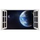 Sticker decorativ, fereastra 3D, Planeta, 85 cm, 1039STK Sticker decorativ, fereastra 3D, Planeta, 85 cm, 1039STK