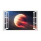 Sticker decorativ, fereastra 3D,  Planeta, 85 cm, 1041STK