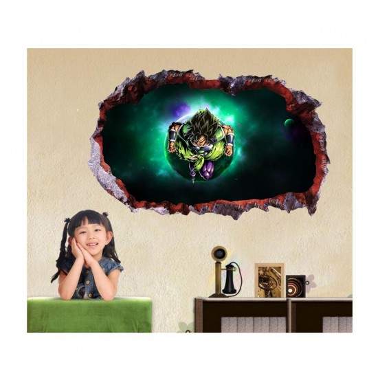 Sticker decorativ, gaura in perete 3D,  Dragon Ball, 85 cm, 1023STK-1
