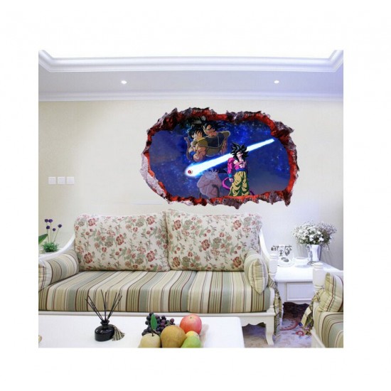 Sticker decorativ, gaura in perete 3D,  Dragon Ball, 85 cm, 1025STK-1