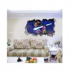 Sticker decorativ, gaura in perete 3D,  Dragon Ball, 85 cm, 1025STK-2
