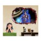Sticker decorativ, gaura in perete 3D,  Dragon Ball, 85 cm, 1026STK-1