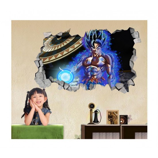 Sticker decorativ, gaura in perete 3D,  Dragon Ball, 85 cm, 1026STK-2