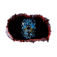 Sticker decorativ, gaura in perete 3D,  Dragon Ball, 85 cm, 1027STK-1