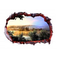 Sticker decorativ, gaura in perete 3D,  Fauna, 85 cm, 161STK-1