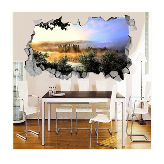 Sticker decorativ, gaura in perete 3D,  Fauna, 85 cm, 161STK-2