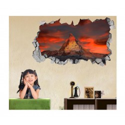 Sticker decorativ, gaura in perete 3D, Munte, 85 cm, 188STK-1 Sticker decorativ, gaura in perete 3D, Munte, 85 cm, 188STK-1