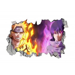 Sticker decorativ, gaura in perete 3D,  Naruto, 85 cm, 1020STK