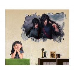 Sticker decorativ, gaura in perete 3D,  Naruto, 85 cm, 1028STK-2