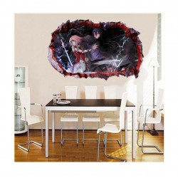 Sticker decorativ, gaura in perete 3D,  Naruto, 85 cm, 1032STK-1