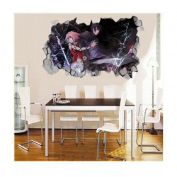 Sticker decorativ, gaura in perete 3D,  Naruto, 85 cm, 1032STK