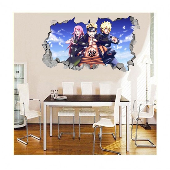 Sticker decorativ, gaura in perete 3D, Naruto, 85 cm, 1054TK-2 Sticker decorativ, gaura in perete 3D, Naruto, 85 cm, 1054TK-2
