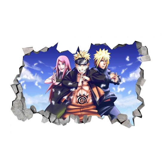Sticker decorativ, gaura in perete 3D, Naruto, 85 cm, 1054TK-2 Sticker decorativ, gaura in perete 3D, Naruto, 85 cm, 1054TK-2