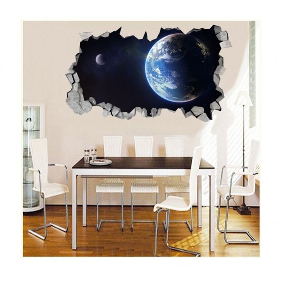 Sticker decorativ, gaura in perete 3D, Planeta, 85 cm, 1039STK-2 Sticker decorativ, gaura in perete 3D, Planeta, 85 cm, 1039STK-2