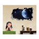 Sticker decorativ, gaura in perete 3D, Planeta, 85 cm, 1039STK-2 Sticker decorativ, gaura in perete 3D, Planeta, 85 cm, 1039STK-2