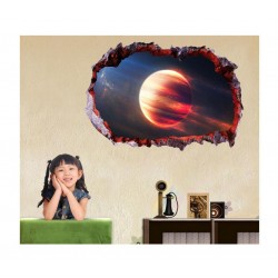 Sticker decorativ, gaura in perete 3D, Planeta, 85 cm, 1041STK-1 Sticker decorativ, gaura in perete 3D, Planeta, 85 cm, 1041STK-1