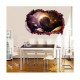Sticker decorativ, gaura in perete 3D,  Planeta, 85 cm, 1042STK-1