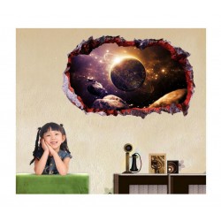 Sticker decorativ, gaura in perete 3D, Planeta, 85 cm, 1042STK-1 Sticker decorativ, gaura in perete 3D, Planeta, 85 cm, 1042STK-1