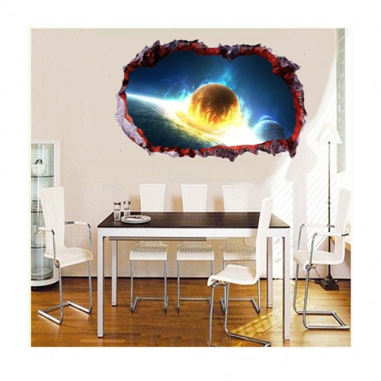 Sticker decorativ, gaura in perete 3D, Planeta, 85 cm, 1044STK-1 Sticker decorativ, gaura in perete 3D, Planeta, 85 cm, 1044STK-1