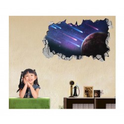 Sticker decorativ, gaura in perete 3D, Planeta, 85 cm, 1045STK-2 Sticker decorativ, gaura in perete 3D, Planeta, 85 cm, 1045STK-2