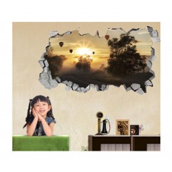 Sticker decorativ, gaura in perete 3D, Rasarit, 85 cm, 171STK-1 Sticker decorativ, gaura in perete 3D, Rasarit, 85 cm, 171STK-1