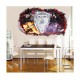 Sticker decorativ, gaura in perete 3D, Uchiha-Uzumaki, 85 cm, 1017STK-1