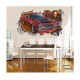 Sticker decorativ masina, Gaura in perete 3D, 80 cm, 1012STK-1 Sticker decorativ masina, Gaura in perete 3D, 80 cm, 1012STK-1