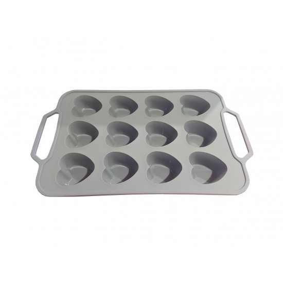 Tava din silicon, 12 Inimioare, 37 cm, CooKstyle, 128COF