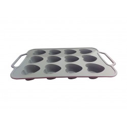 Tava din silicon, 12 Inimioare, 37 cm, CooKstyle, 128COF