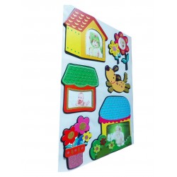 Sticker decorativ, Casute cu poze, 45 cm, WX-EB002