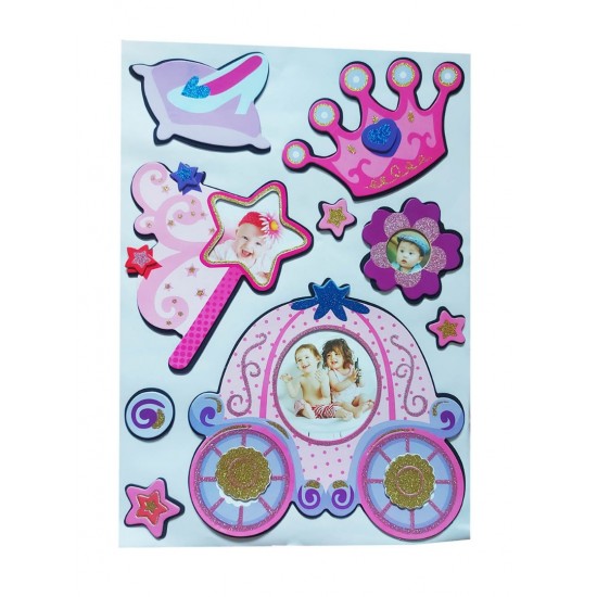 Sticker decorativ, Trasura cu poze, 45 cm, WX-EB006