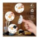 Set 50 de sabloane pentru decorarea parjiturilor, cafea, pentru pictura, Alb, 8.7 cm, A1427