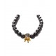 Bratara cu pietre naturale, Onix, Gold Crown, A4B141-1 Bratara cu pietre naturale, Onix, Gold Crown, A4B141-1