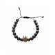 Bratara cu pietre naturale, Onix, Gold Crown, A4B141-1 Bratara cu pietre naturale, Onix, Gold Crown, A4B141-1