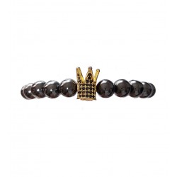 Bratara cu pietre naturale, Onix, Gold Crown, A4B141-1