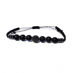 Bratara cu pietre naturale, Onix, Black Charm, A4B176 Bratara cu pietre naturale, Onix, Black Charm, A4B176