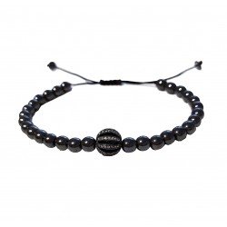 Bratara cu pietre naturale, Onix, Black Charm, Zirconiu, A4B172 Bratara cu pietre naturale, Onix, Black Charm, Zirconiu, A4B172