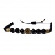 Bratara cu pietre naturale, Onix, Gold Charm, A4B174 Bratara cu pietre naturale, Onix, Gold Charm, A4B174