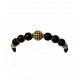 Bratara cu pietre naturale, Onix, Gold Charm, A4B174 Bratara cu pietre naturale, Onix, Gold Charm, A4B174