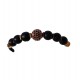 Bratara cu pietre naturale, Onix, Roz auriu Charm, A4B173