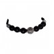 Bratara cu pietre naturale, Onix, Silver Charm, A4B175 Bratara cu pietre naturale, Onix, Silver Charm, A4B175