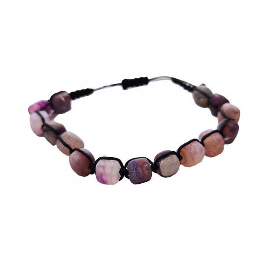 Bratara cu snur ajustabil, Amethyst Stone, A4B132 Bratara cu snur ajustabil, Amethyst Stone, A4B132
