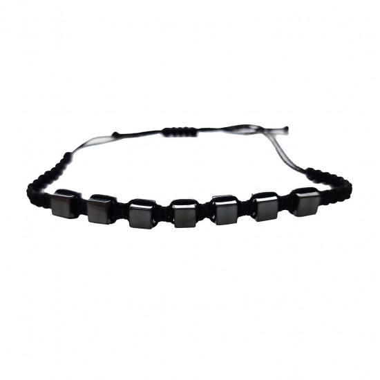 Bratara cu snur ajustabil, Black, A4B118 Bratara cu snur ajustabil, Black, A4B118