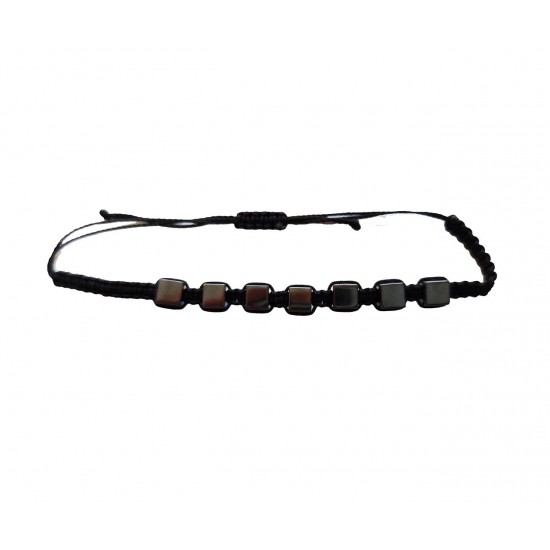 Bratara cu snur ajustabil, Black, A4B118 Bratara cu snur ajustabil, Black, A4B118