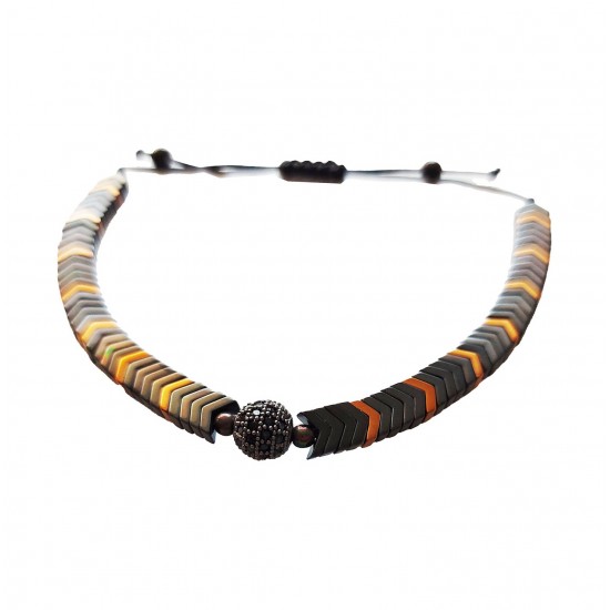 Bratara cu snur ajustabil, Black Charm, A4B113 Bratara cu snur ajustabil, Black Charm, A4B113